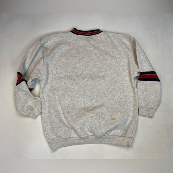 VINTAGE Detroit Graphic Sweatshirt Men Small Gray 90s - Picture 7 of 10